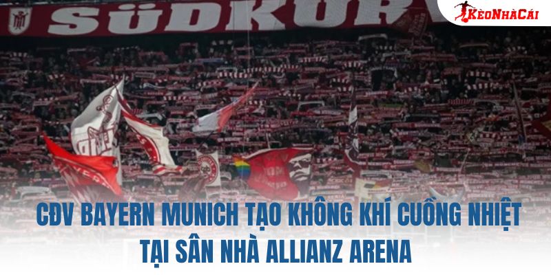 CĐV Bayern Munich tạo không khí cuồng nhiệt tại sân nhà Allianz Arena